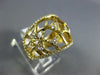 ESTATE WIDE .55CT DIAMOND 18KT YELLOW GOLD 3D OPEN FILIGREE STAR FUN RING