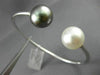 ESTATE AAA SOUTH SEA & TAHITIAN PEARL 18KT WHITE GOLD FLEXIBLE BANGLE BRACELET