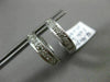 ESTATE .16CT DIAMOND 14KT WHITE GOLD 3D CLASSIC SIX STONE HUGGIE EARRINGS