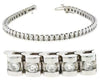 ESTATE 2.0CT DIAMOND 14KT WHITE GOLD 3D CLASSIC ROUND CHANNEL TENNIS BRACELET