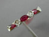 ESTATE 1.03CT DIAMOND & AAA RUBY 18KT WHITE GOLD SEMI ETERNITY ANNIVERSARY RING