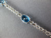 8.14CT DIAMOND & AAA BLUE TOPAZ 14KT WHITE GOLD 3D OVAL & ROUND TENNIS BRACELET