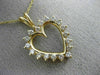 ESTATE .63CT ROUND CUT DIAMOND 14K YELLOW GOLD CLASSIC OPEN HEART PENDANT #21387
