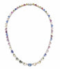 40.97CT DIAMOND & AAA SAPPHIRE 18KT WHITE GOLD HEART SHAPE & ROUND LOVE NECKLACE