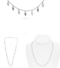 ESTATE .43CT DIAMOND 14K WHITE GOLD MULTI LEAF BY THE YARD ETERNITY FUN NECKLACE