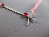 ESTATE 2.92CT DIAMOND & AAA RUBY 14KT WHITE GOLD 3D OVAL & ROUND TENNIS BRACELET