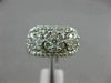 ESTATE WIDE 1.36CT DIAMOND 18KT WHITE GOLD FLOWER PAST PRESENT FUTURE LOVE RING