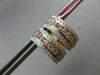 WIDE 1.58CT WHITE & PINK DIAMOND 18KT WHITE & ROSE GOLD 3D HEART HUGGIE EARRINGS