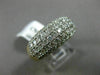 ESTATE WIDE 1.85CT DIAMOND 14KT WHITE & YELLOW GOLD 3D PAVE ANNIVERSARY RING 300