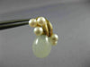 ESTATE AAA JADE & SOUTH SEA PEARL 14KT YELLOW GOLD FLOWER LEAF CLIP ON EARRINGS