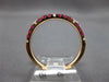 .39CT DIAMOND & AAA RUBY 14KT ROSE GOLD ROUND 2MM SEMI ETERNITY ANNIVERSARY RING