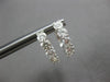 ESTATE 1.85CT DIAMOND 18KT WHITE GOLD 3D CLASSIC 5 STONE HUGGIE FUN EARRINGS