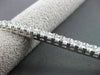 ESTATE WIDE 6.65CT PRINCESS CUT DIAMOND 18KT WHITE GOLD CLASSIC TENNIS BRACELET
