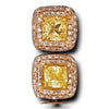 EXTRA LARGE 13.08CT PINK & FANCY YELLOW DIAMOND 18KT ROSE & YELLOW GOLD BRACELET