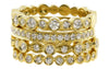 LARGE .99CT DIAMOND 18K YELLOW GOLD FILIGREE MILGRAIN STACKABLE ANNIVERSARY RING