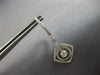 ESTATE 1.07CT DIAMOND 14K WHITE GOLD ROUND SOLITAIRE SQUARE FUN HANGING EARRINGS