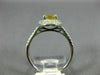 1.41CT DIAMOND & AAA YELLOW TOPAZ 14KT WHITE GOLD 3D OVAL HALO ENGAGEMENT RING