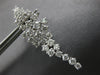 LARGE 2.85CT DIAMOND 18KT WHITE GOLD 3D ROUND CLUSTER FUN HANGING EARRINGS