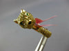 2.84CT CANARY DIAMOND & AAA EMERALD & ONYX 18K YELLOW GOLD 3D HAPPY PANTHER RING