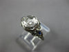 .26CT OLD MINE DIAMOND & AAA SAPPHIRE 18K WHITE GOLD 3D ART DECO ENGAGEMENT RING