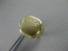 ESTATE .07CT OLD MINE DIAMOND 14K YELLOW GOLD 3D FILIGREE SIGNET MENS RING #1233