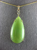 EXTRA LARGE .10CT OLD MINE DIAMOND & AAA JADE 14KT YELLOW GOLD 3D PENDANT 27336