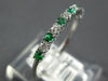 .25CT DIAMOND & AAA EMERALD 18KT WHITE GOLD 2MM SEMI ETERNITY ANNIVERSARY RING