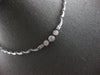 ESTATE LARGE .77CT DIAMOND 14K WHITE GOLD ROUND 5 STONE GRADUATING LOVE NECKLACE