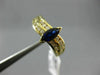 ESTATE .85CT DIAMOND & SAPPHIRE 14KT YELLOW GOLD DOUBLE ROW WAVE ENGAGEMENT RING
