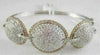 ANTIQUE WIDE DIAMOND 18KT ROSE WHITE GOLD CIRCLE BANGLE