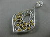 LARGE 8.11CT WHITE & FANCY COLOR DIAMONDS 18KT GOLD FILIGREE HANGING EARRINGS
