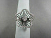 ESTATE WIDE FLOWER 14KT WHITE AND BLACK GOLD .50CT DIAMOND RING AMAZING!!!!!!!!!