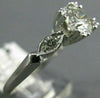 ANTIQUE GIA CERTIFIED .94CT DIAMOND PLATINUM 3D FISHTAIL ENGAGEMENT RING #23268
