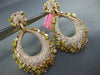 GIA LARGE 13.81CT PINK & MULTI COLOR DIAMOND 18KT ROSE GOLD TEAR DROP EARRINGS