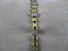 ESTATE .85CTW DIAMOND 14K WHITE YELLOW GOLD BAMBOO LINK BRACELET 4MM WIDE #10186