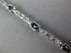 4.53CT DIAMOND & AAA SAPPHIRE 14KT WHITE GOLD 3D 3 STONE PANTHER TENNIS BRACELET