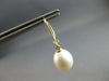 0.10CT DIAMOND & AAA SOUTH SEA PEARL 14KT YELLOW GOLD OPEN LEVERBACK FUN EARRINGS
