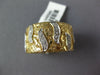 LARGE .31CT DIAMOND 14KT YELLOW GOLD MULTI LEAF HAMMERED LOOK ANNIVERSARY RING