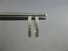 ESTATE SMALL .22CT DIAMOND 14KT WHITE GOLD 3D HUGGIE LEVERBACK HANGING EARRINGS