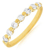 .50CT DIAMOND 14KT YELLOW GOLD 3D 7 STONE SHARED PRONG WEDDING ANNIVERSARY RING