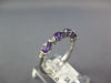 .74CT DIAMOND & AAA AMETHYST 14KT WHITE GOLD OVAL & ROUND SEMI ETERNITY FUN RING