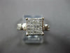 ESTATE LARGE .90CT DIAMOND 14KT WHITE GOLD 3D PRINCESS INVISIBLE ENGAGEMENT RING