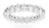 LARGE 4.40CT DIAMOND 14KT WHITE GOLD OVAL SHARED PRONG ETERNITY ANNIVERSARY RING