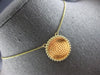 LARGE .84CT DIAMOND 14KT YELLOW GOLD CLASSIC PAVE CIRCULAR BEADED LOVE NECKLACE