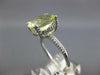 ESTATE 4.0CT DIAMOND & AAA LEMON QUARTZ 14K WHITE GOLD 3D OVAL & ROUND FUN RING