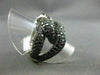 ESTATE WIDE 3.39CTW BLACK DIAMOND 14KT WHITE GOLD INFINITY FUN RING