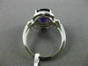 ESTATE LARGE 3.53CT DIAMOND & AMETHYST 14KT WHITE GOLD 3D HALO ENGAGEMENT RING