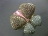 ESTATE EXTRA LARGE 4.14CT DIAMOND 18KT WHITE & ROSE GOLD BUTTERFLY FLOWER RING