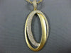 ESTATE LARGE .61CT DIAMOND 18KT YELLOW GOLD 3D OVAL LOVE KNOT FUN PENDANT