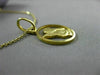 ESTATE 14KT YELLOW GOLD CIRCULAR 3D HANDCRAFTED ANGEL PENDANT & CHAIN #25016